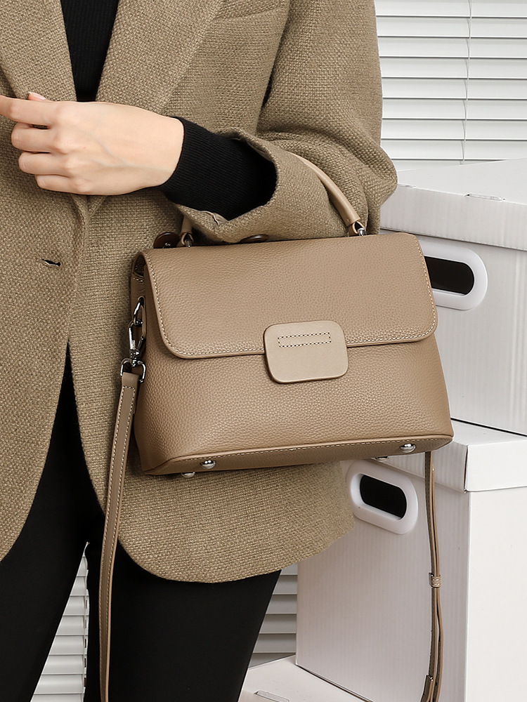 Cowhide Classic Shell Bag — Dual-Strap System view 2