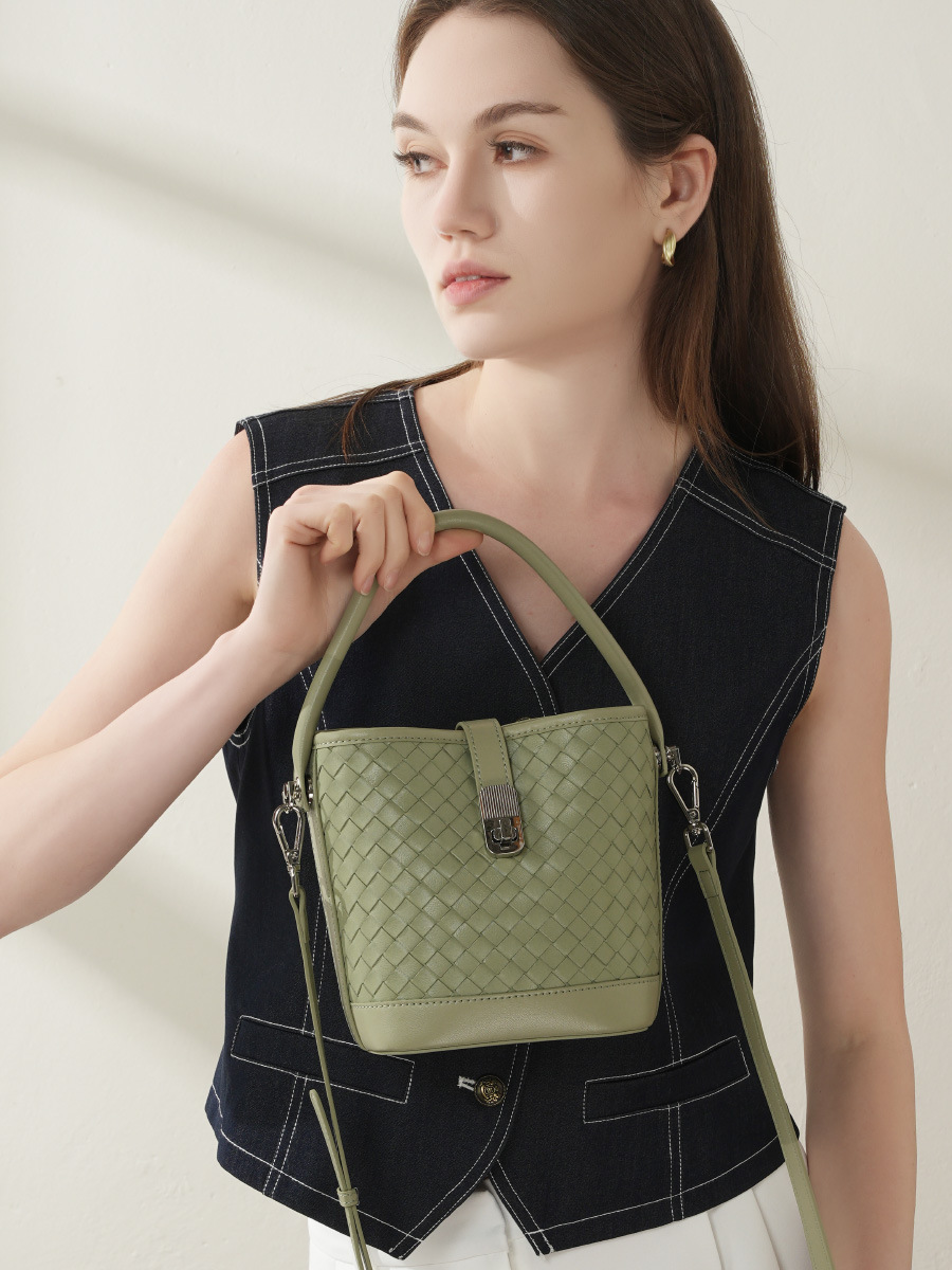 Top-Grain Cowhide Boston Shoulder Crossbody — Refined Two-Colour view 2