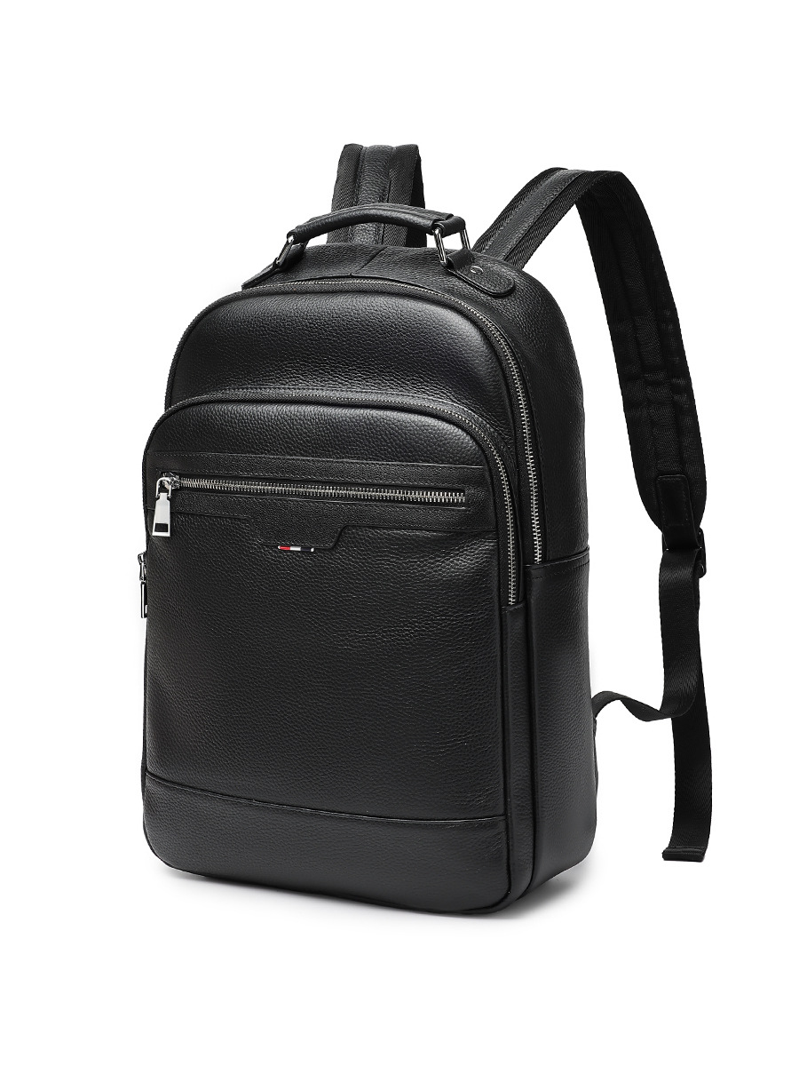 Men's Business Travel Leather Backpack — Laptop Commute view 4