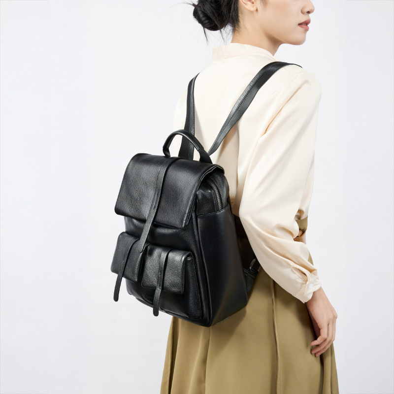 Multi-Function Travel Backpack — Black Large-Capacity Single-Colour view 2
