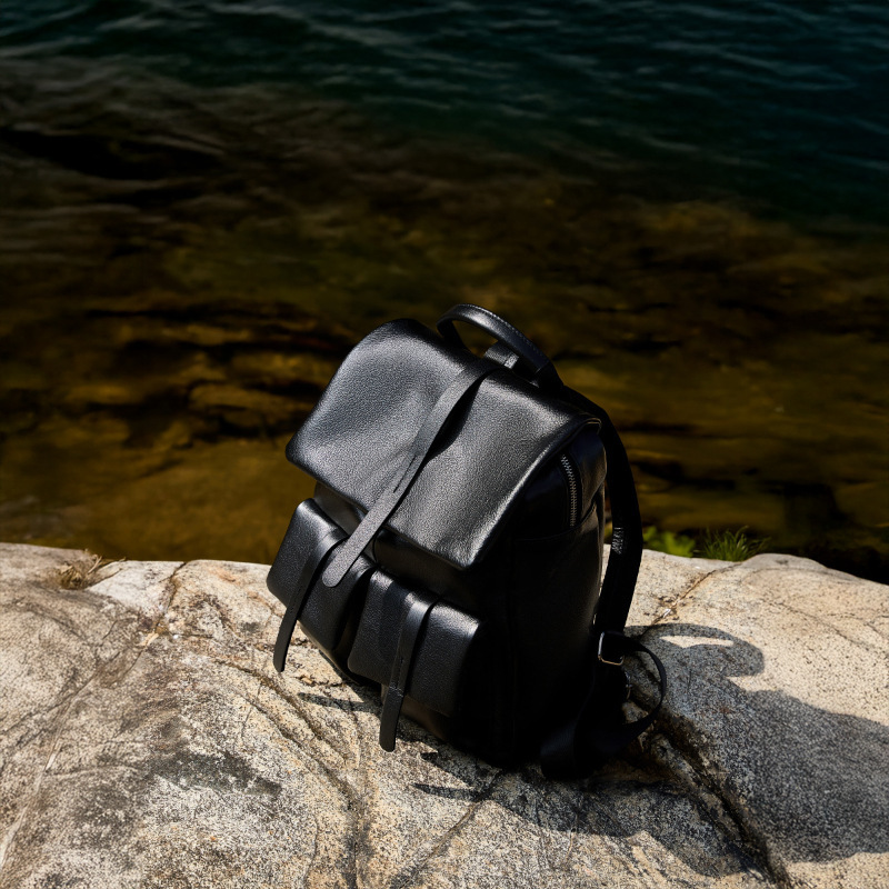 Multi-Function Travel Backpack — Black Large-Capacity Single-Colour view 3