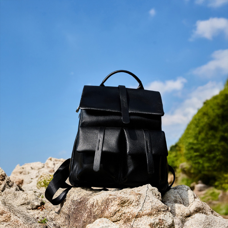 Multi-Function Travel Backpack — Black Large-Capacity Single-Colour view 4