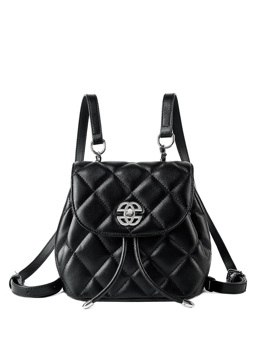 Korean Designer Boutique Backpack — Off-White Single-Colour view 5