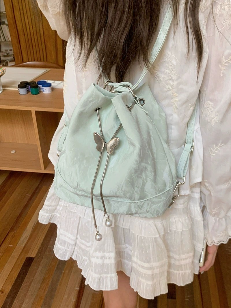 Green PU Leather Backpack for wholesale OEM — YANYAN Bags Guangzhou handbag factory