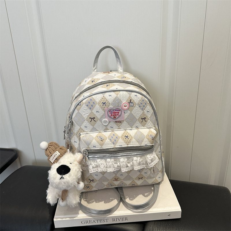 Sweet Floral Print Large Capacity Backpack view 2