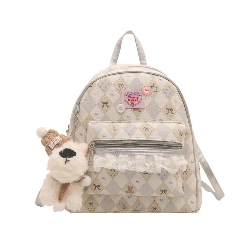 Sweet Floral Print Large Capacity Backpack view 7