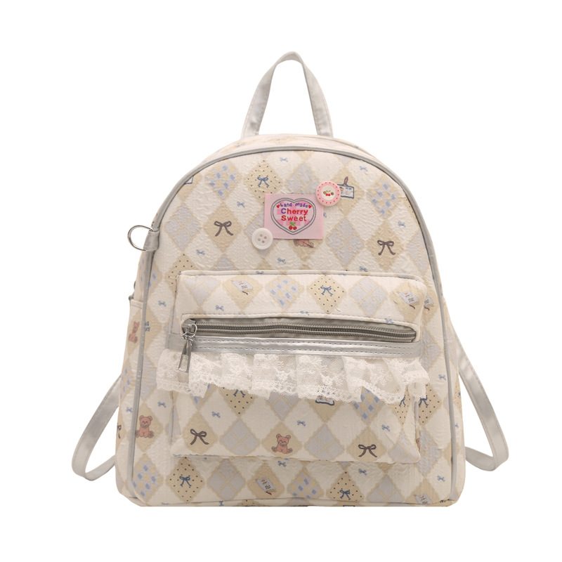 Sweet Floral Print Large Capacity Backpack view 9