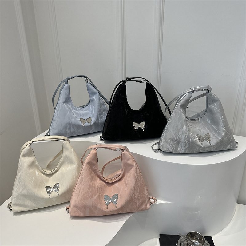 Embroidered Bow Soft Large Capacity Backpack