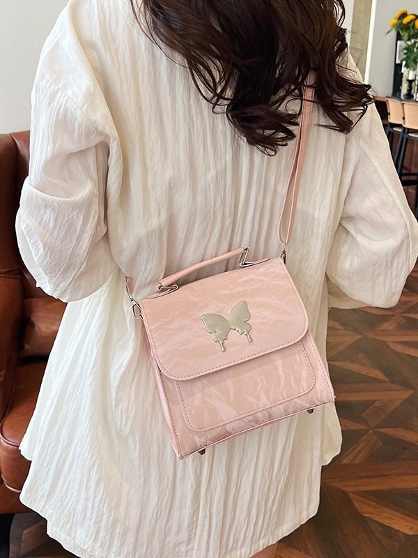 Butterfly Mini Square Backpack Top-Handle Bag view 2