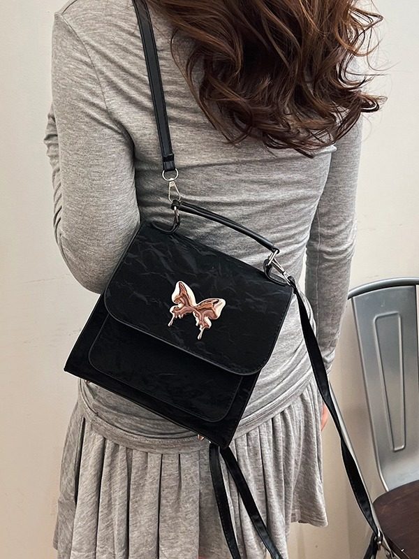 Butterfly Mini Square Backpack Top-Handle Bag view 3