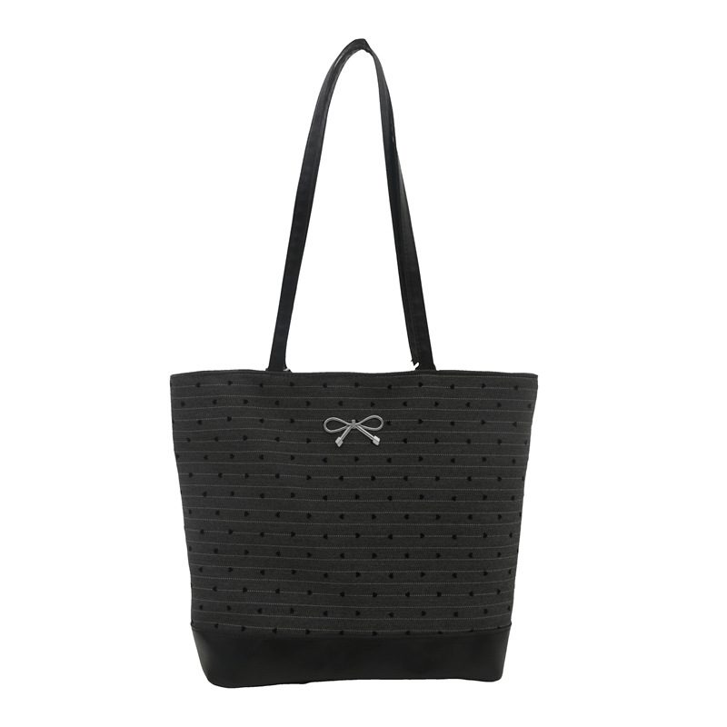 Polka Dot Bow Convertible Backpack Tote Bag view 6