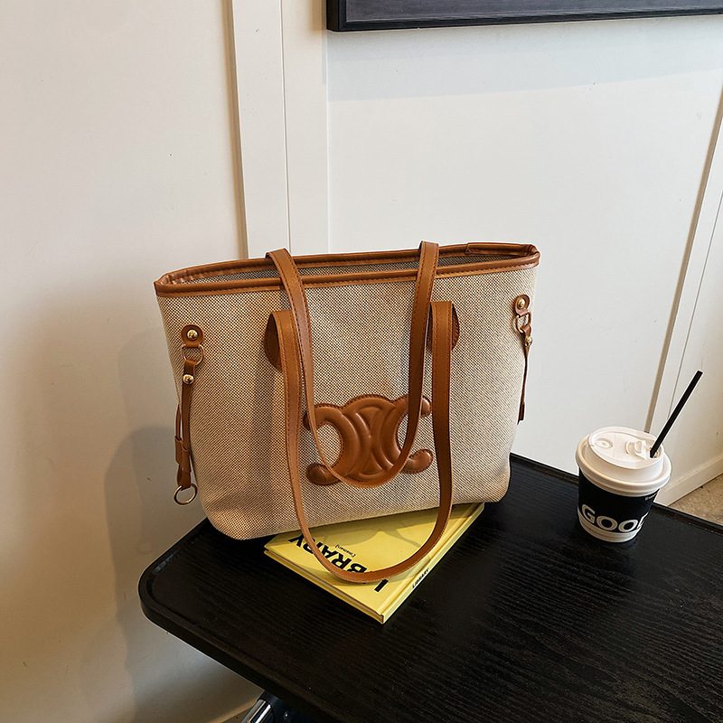 Color-Block Large Capacity Tote Backpack view 2