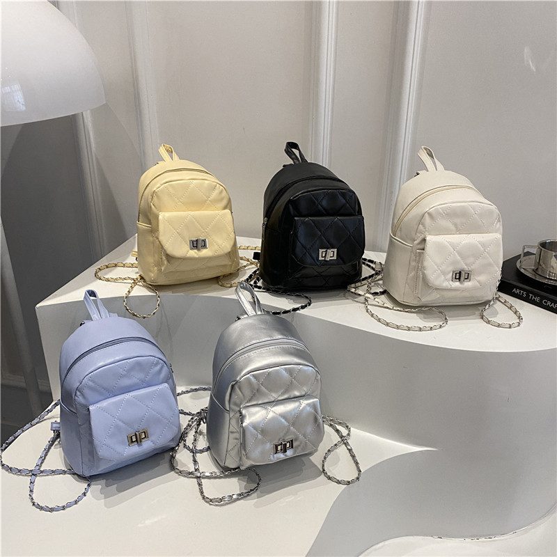 Quilted Chain Mini Backpack