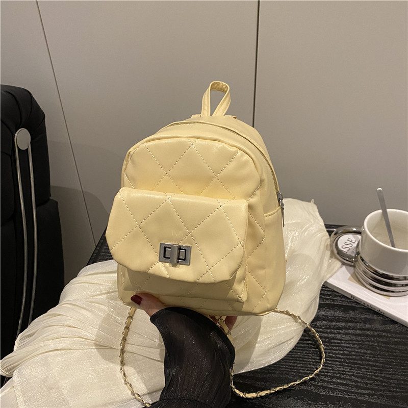Quilted Chain Mini Backpack view 2