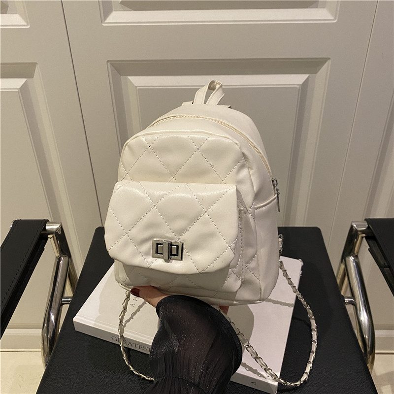 Quilted Chain Mini Backpack view 3