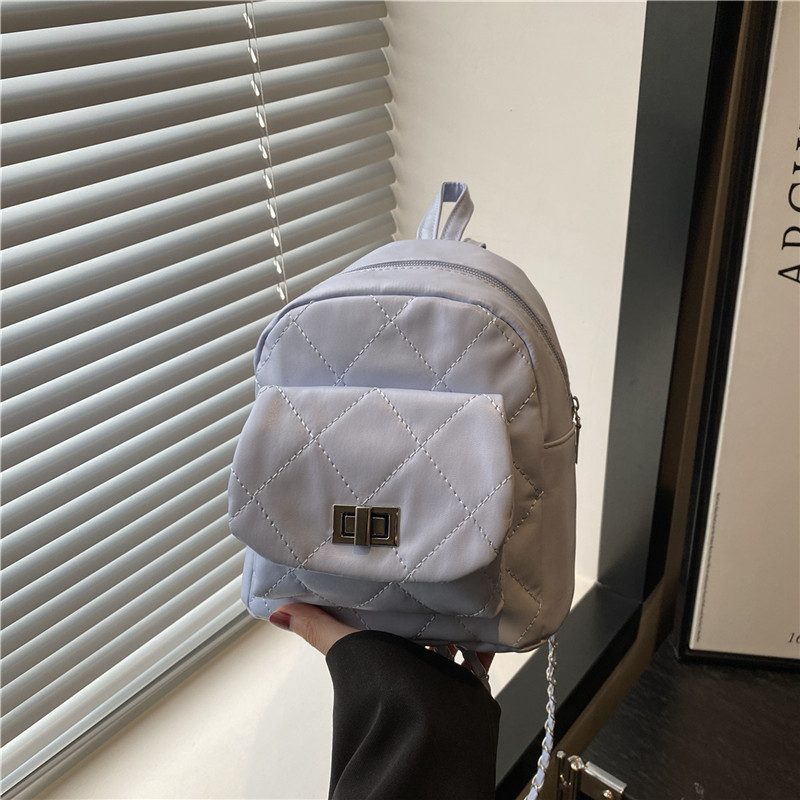 Quilted Chain Mini Backpack view 4