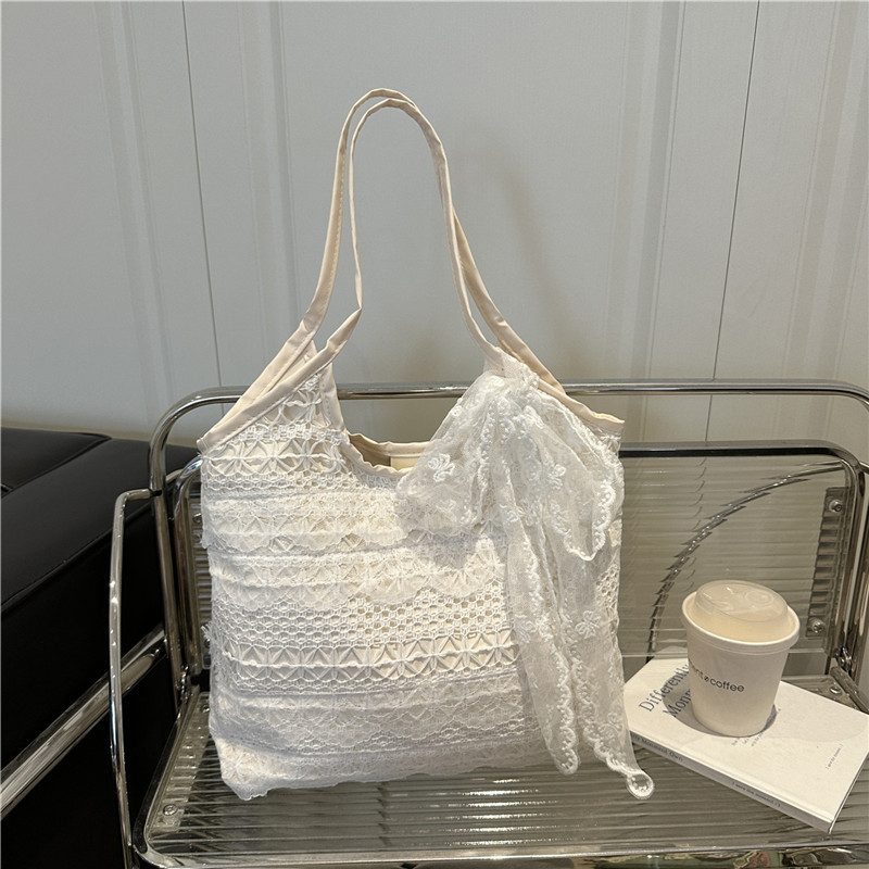 Lace Woven Beach Backpack Shoulder Tote