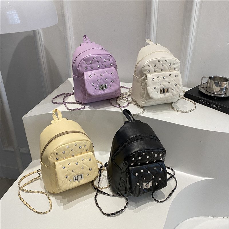 Quilted Chain Backpack Shoulder Bag