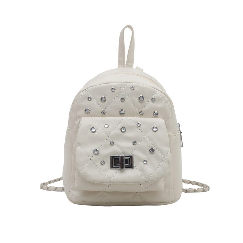 Quilted Chain Backpack Shoulder Bag view 6