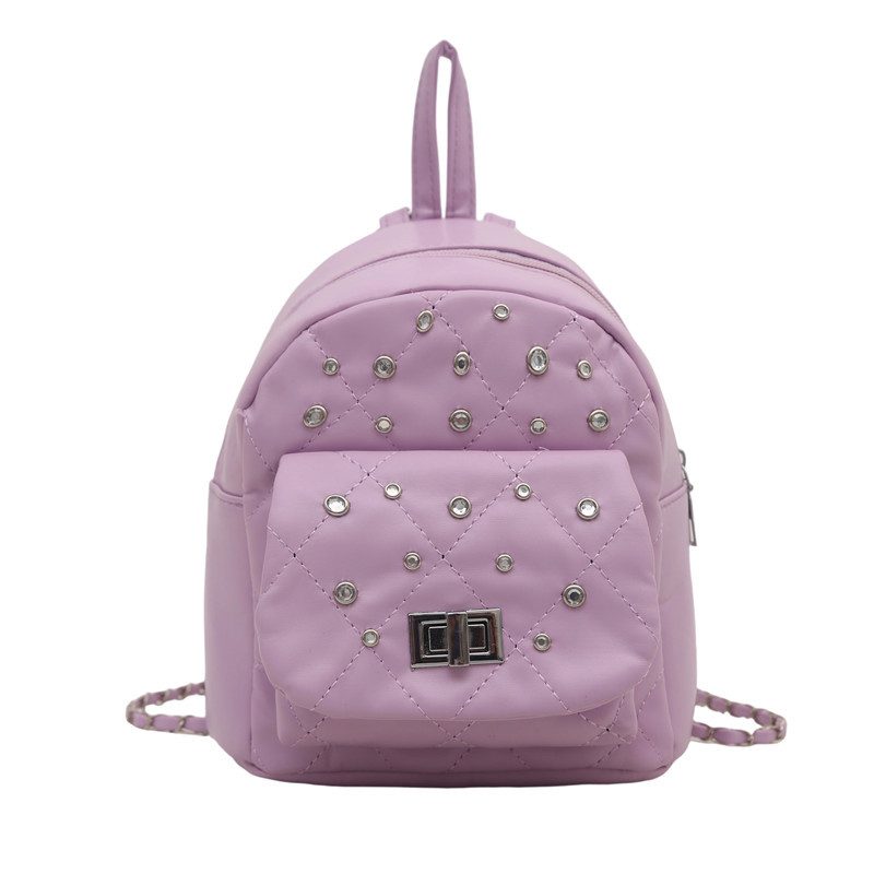 Quilted Chain Backpack Shoulder Bag view 7