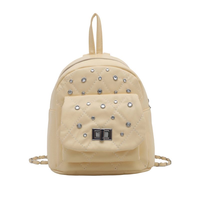 Quilted Chain Backpack Shoulder Bag view 9