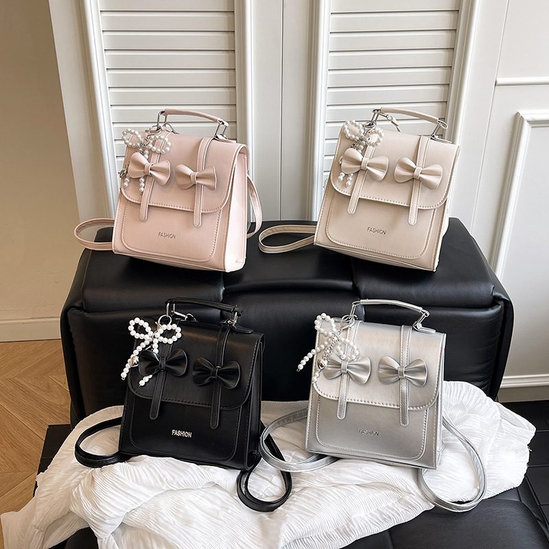 Bow Detail Backpack Shoulder Bag