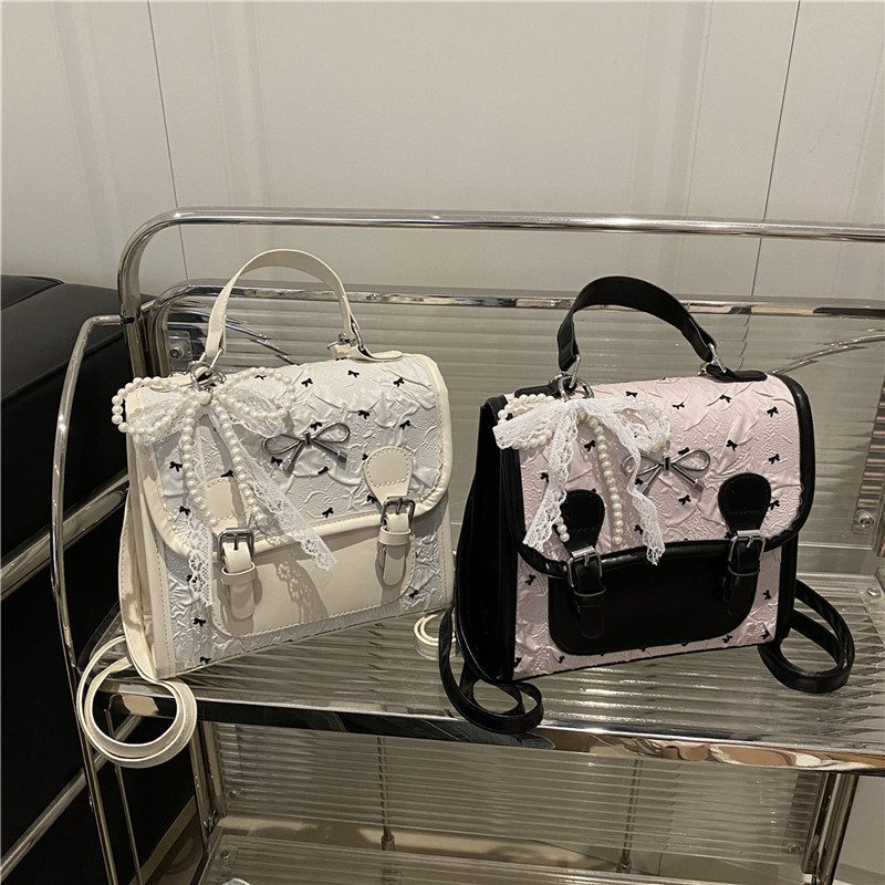 Plaid Backpack Crossbody Bag