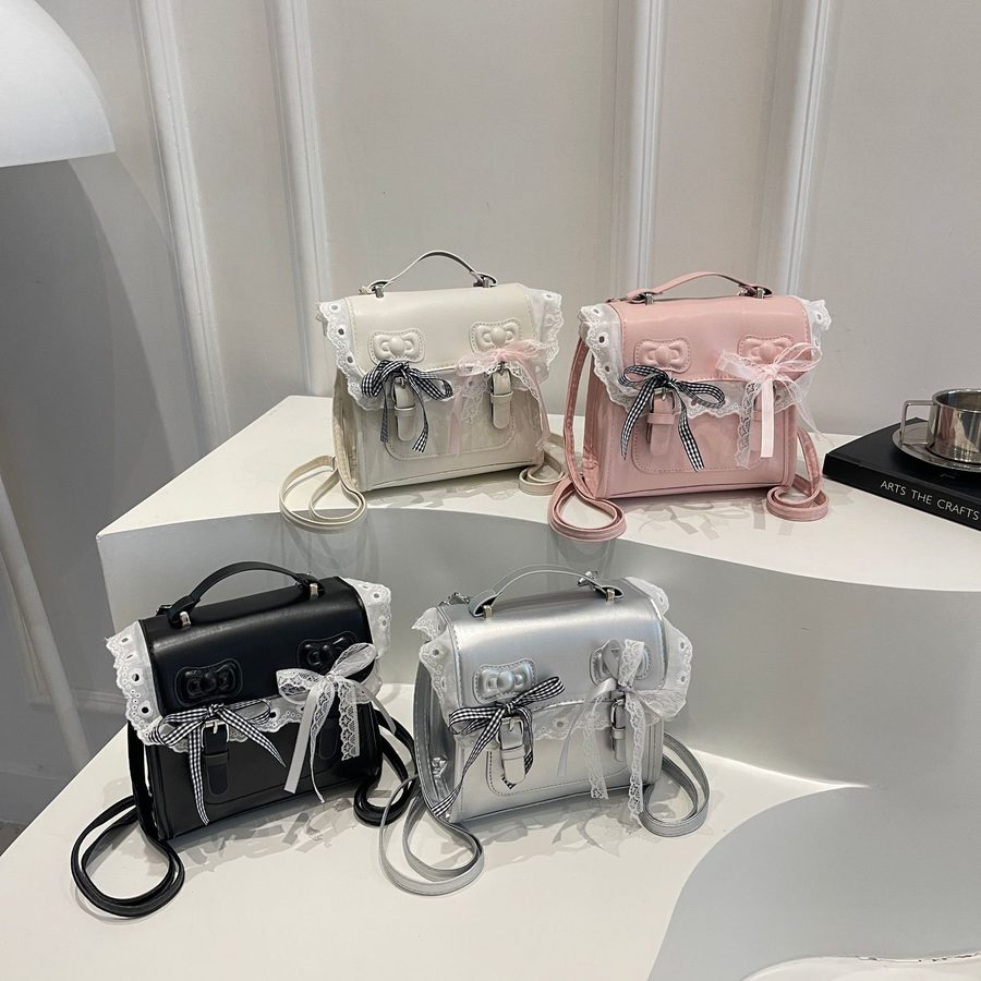 Lace Trim Ruffle Backpack
