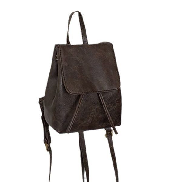 Brown PU Mini Backpack Shoulder Bag view 5