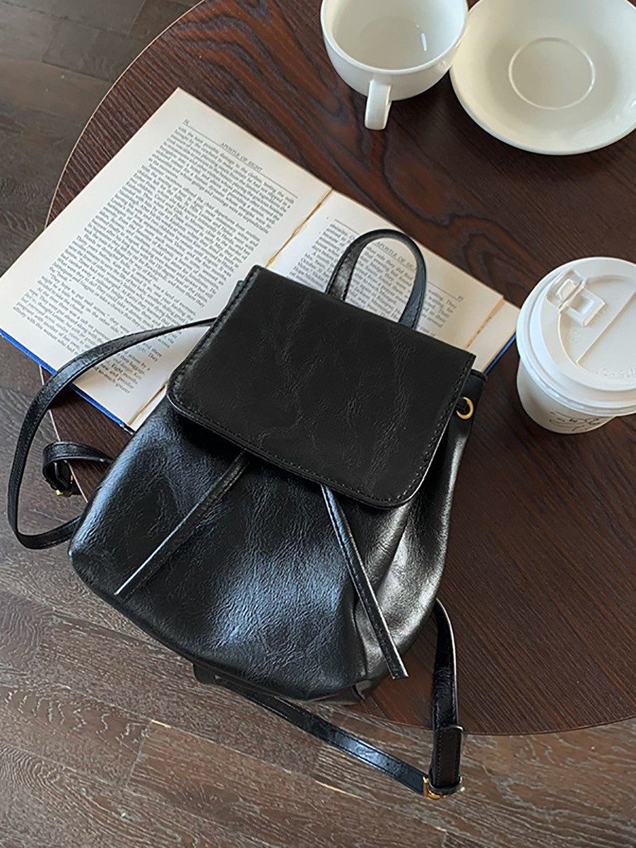 Brown PU Mini Backpack Shoulder Bag view 7