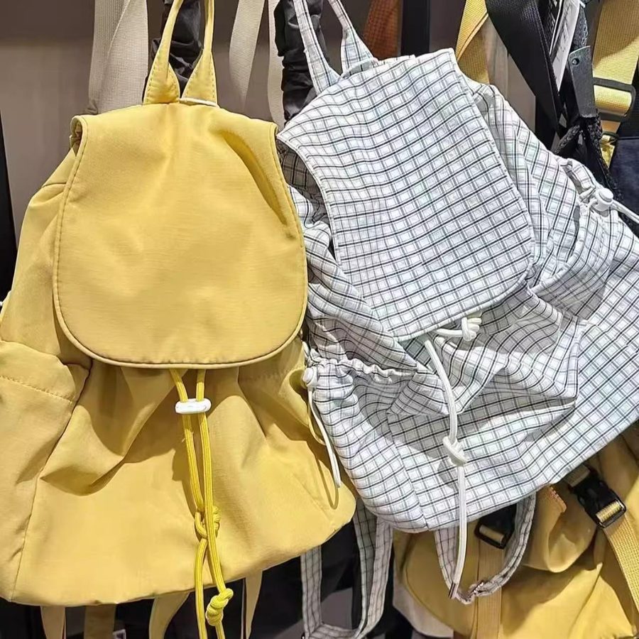Drawstring Canvas Nylon Backpack