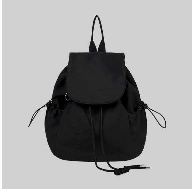 Drawstring Canvas Nylon Backpack view 8