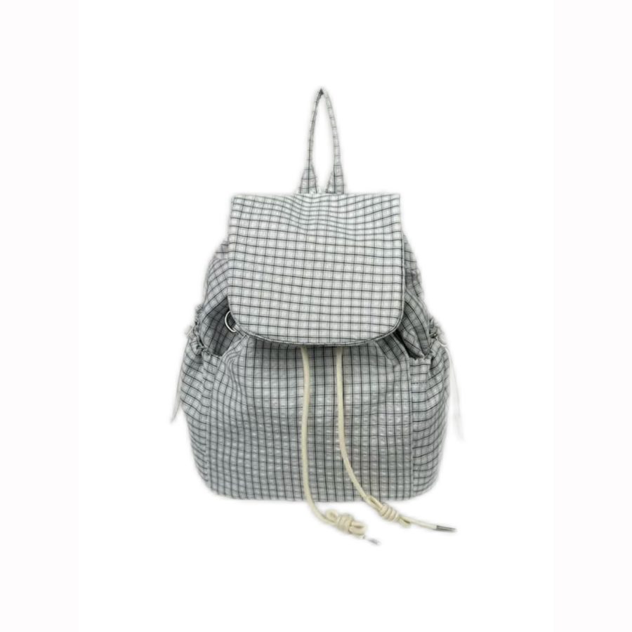 Plaid Drawstring Student Backpack view 5