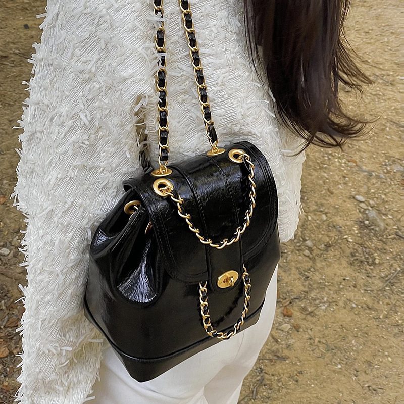 Mini Quilted Chain Backpack