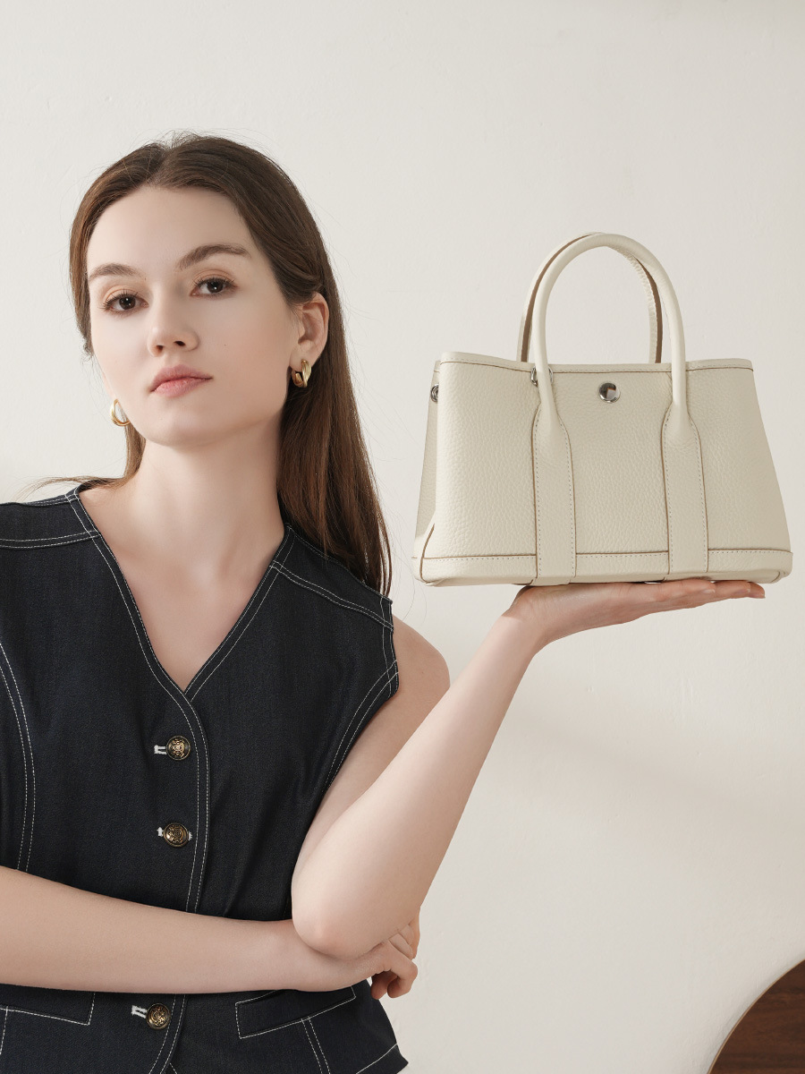 Bolso Cubo Vintage Jardín en Piel de Vaca TC — Retro Europeo view 4