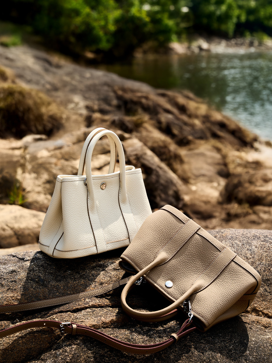 Bolso Cubo Vintage Jardín en Piel de Vaca TC — Retro Europeo view 5