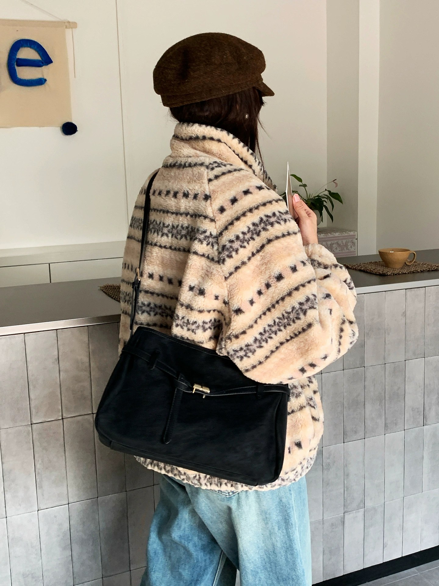 Matte PU Leather Bucket Bag view 2