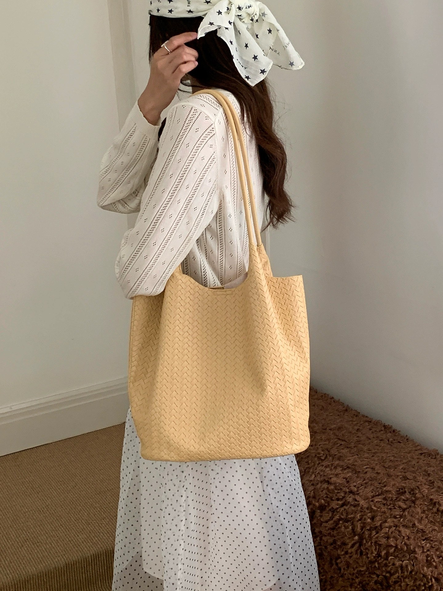 Woven Synthetic Bucket Bag for wholesale OEM — YANYAN Bags Guangzhou handbag factory