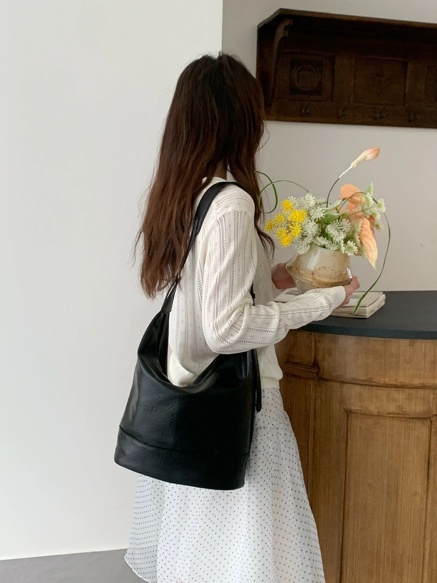 PU Leather Bucket Bag view 2