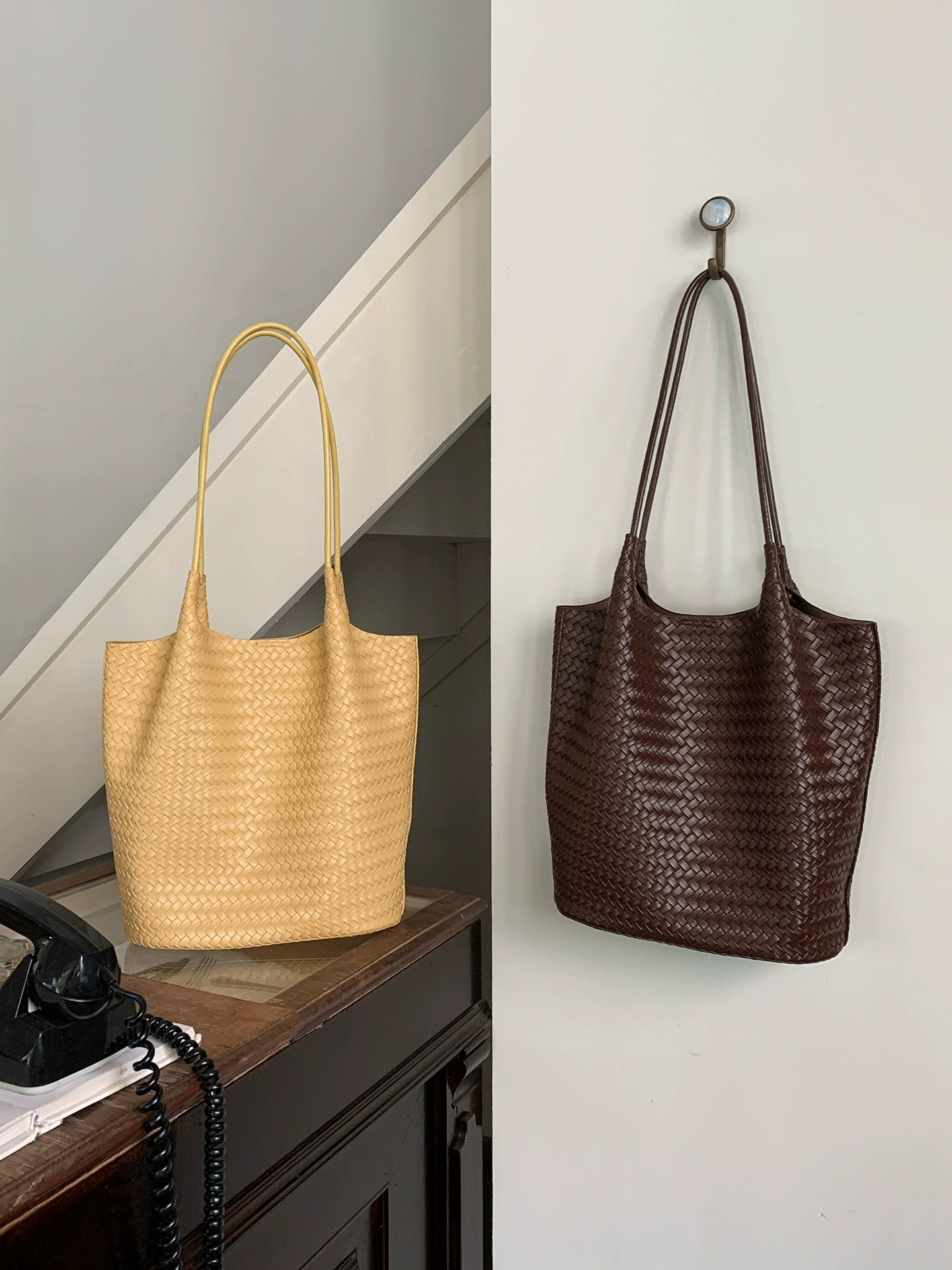 Woven Synthetic Bucket Bag for wholesale OEM — YANYAN Bags Guangzhou handbag factory