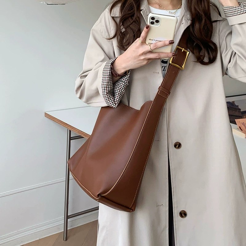 PU Leather Bucket Bag for wholesale OEM — YANYAN Bags Guangzhou handbag factory