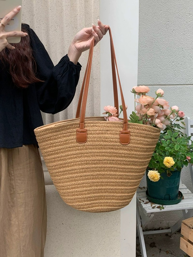 Woven Synthetic Bucket Bag for wholesale OEM — YANYAN Bags Guangzhou handbag factory