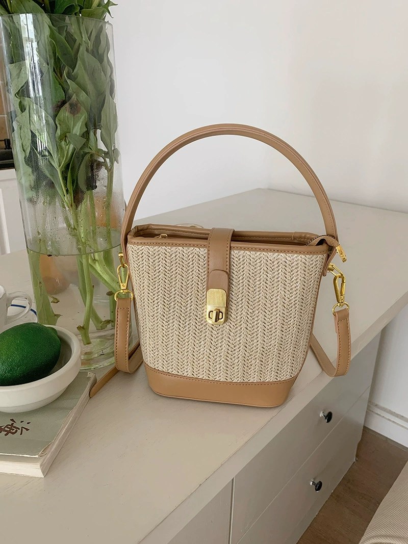 Woven Synthetic Bucket Bag for wholesale OEM — YANYAN Bags Guangzhou handbag factory