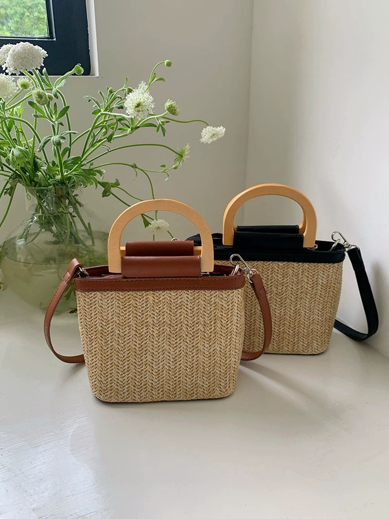 Woven Synthetic Bucket Bag for wholesale OEM — YANYAN Bags Guangzhou handbag factory