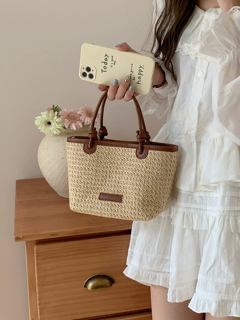 Woven Synthetic Bucket Bag for wholesale OEM — YANYAN Bags Guangzhou handbag factory