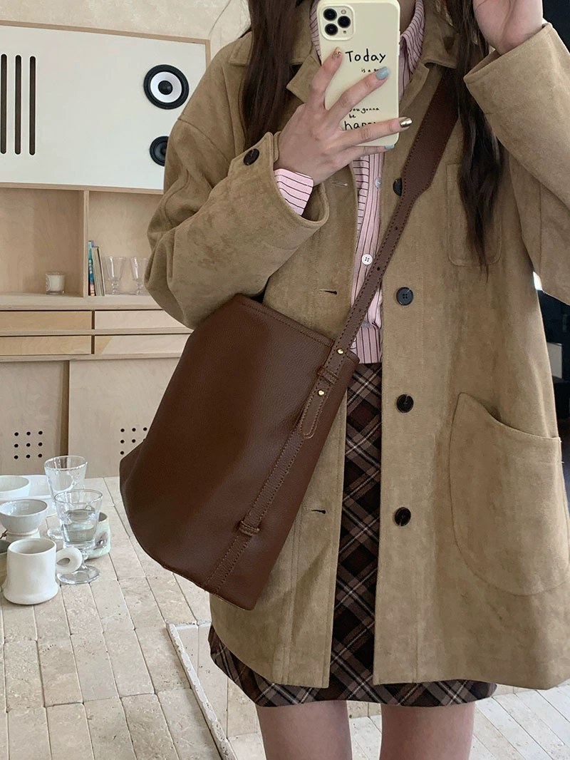 PU Leather Bucket Bag for wholesale OEM — YANYAN Bags Guangzhou handbag factory