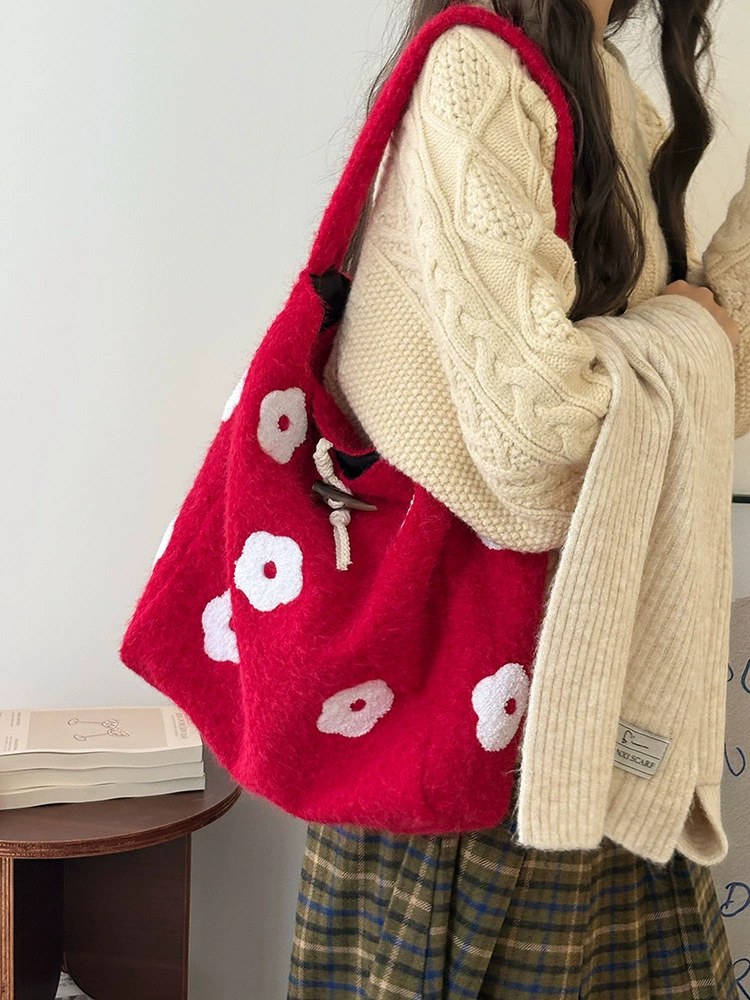 Plush Faux Fur Bucket Bag view 2