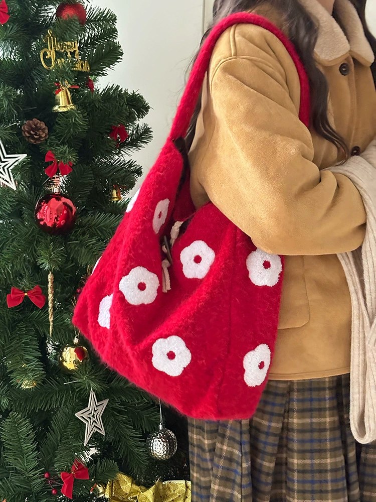 Plush Faux Fur Bucket Bag view 4