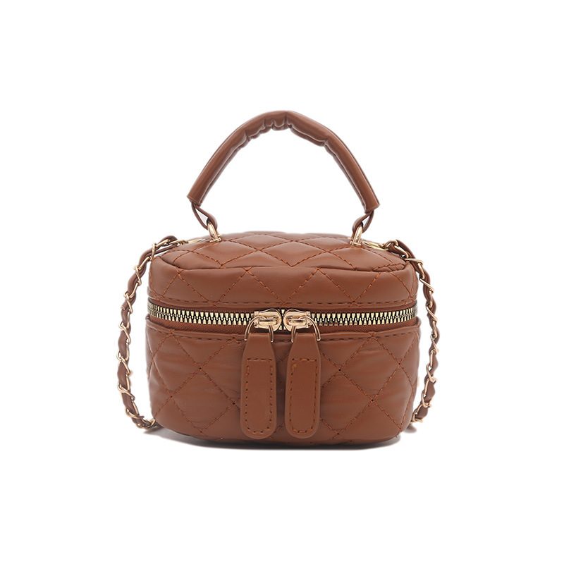 Quilted Chain Crossbody Candy Color Bucket Bag view 10