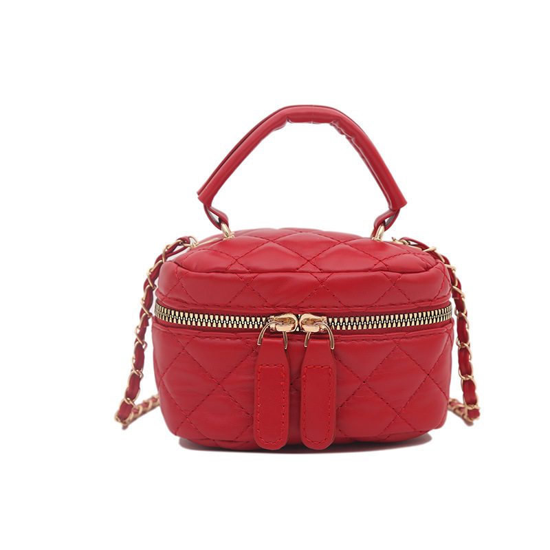 Quilted Chain Crossbody Candy Color Bucket Bag view 11